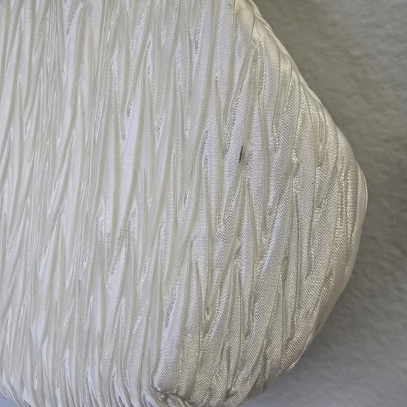 Goldco Vintage Pearl White Evening Bag 1970's Seashell Closure - Picture 5 of 15